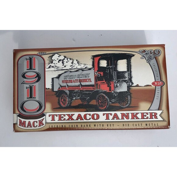 TEXACO Limited Collector's Edition 1910 MACK OIL TANKER TRUCK 3.5" X 7" - Picture 2 of 9